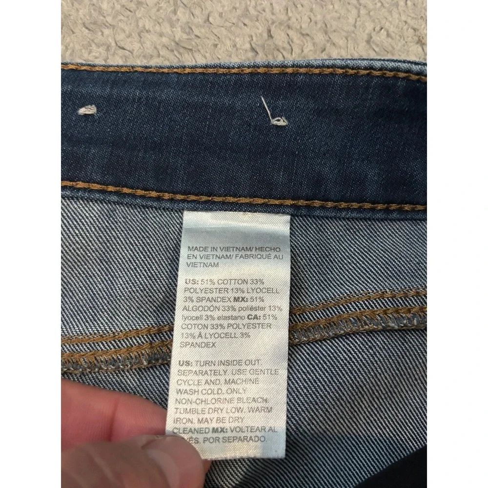 Chicos So Slimming Girlfriend Slim Leg Ankle Jeans Dark Wash Blue 16P 3P Womens